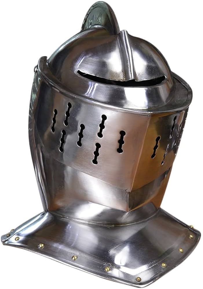 Amazon.co.jp: 西洋甲冑 中世ヨーロッパ式 兜 ナイトヘルメット [並行