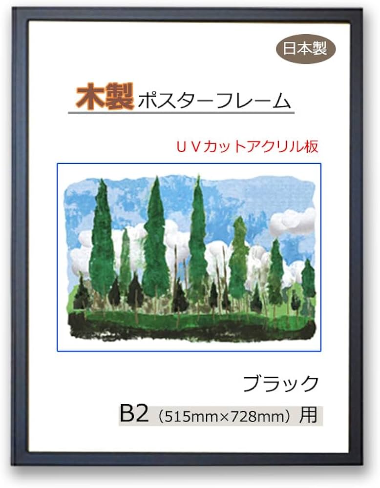Amazon.co.jp: 【 ゆがみにくいクリアに飾る額縁 】ポスターフレーム