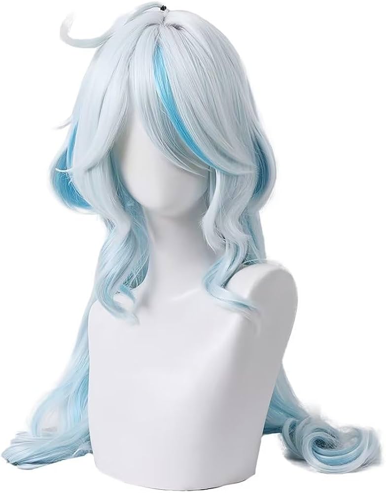 Amazon.co.jp: 【コス王国】フリーナ 原神 ウィッグ かつら 水神 ボブ