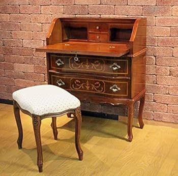 Amazon｜イタリア製 ライティングデスク 収納付き ビューロー 象嵌 猫