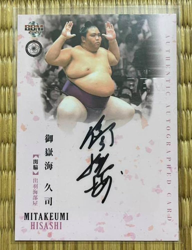 Amazon.co.jp: 御嶽海 直筆サインカード BBM大相撲カード2020