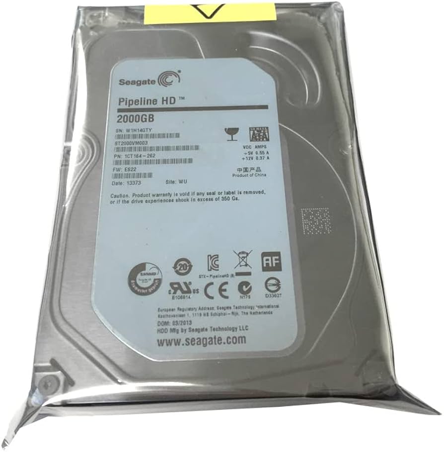 Amazon.com: Seagate 2TB Pipeline HD SATA 6Gb/s 64MB Cache 3.5-Inch