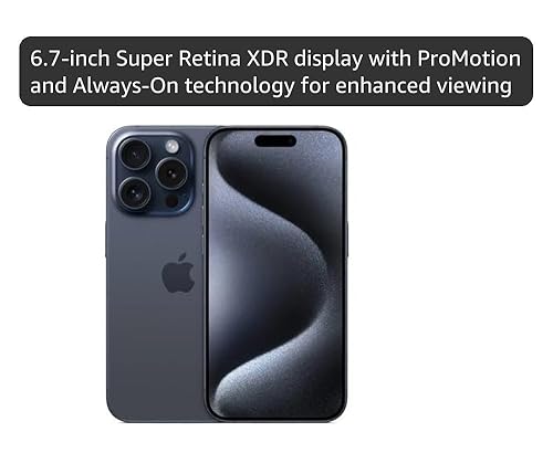 Amazon.com: Apple iPhone (Renewed Premium) 15 Pro Max, 512GB, Blue