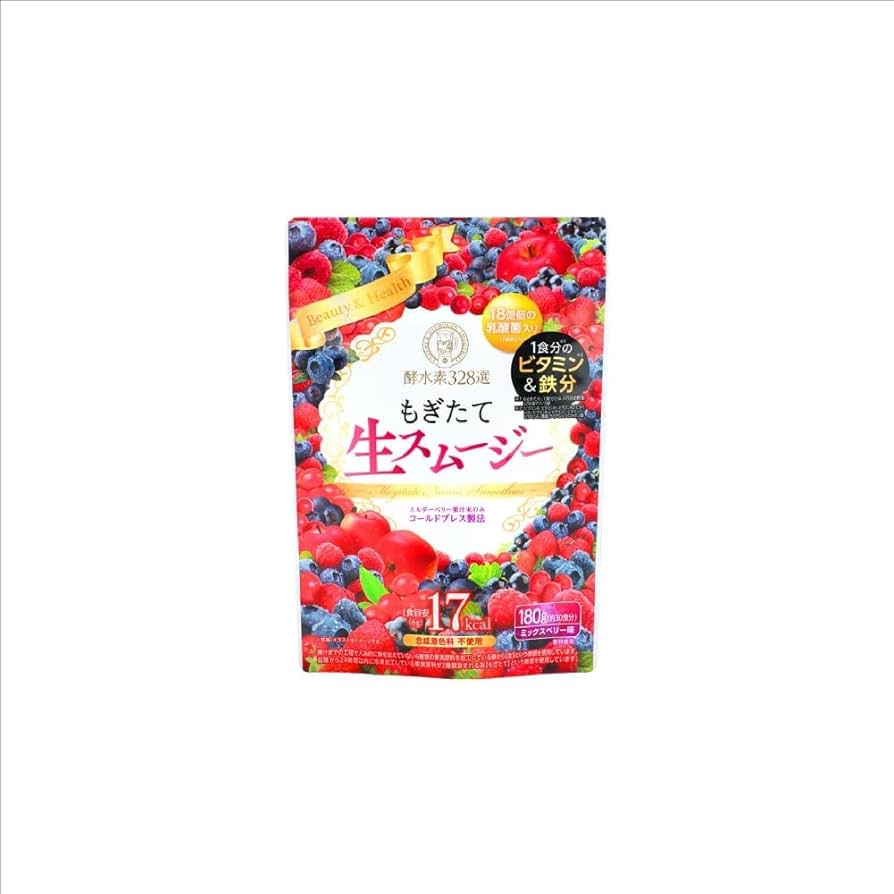 Amazon | もぎたて生スムージー 酵水素328選 180g/1袋 (単品) | 酵水素