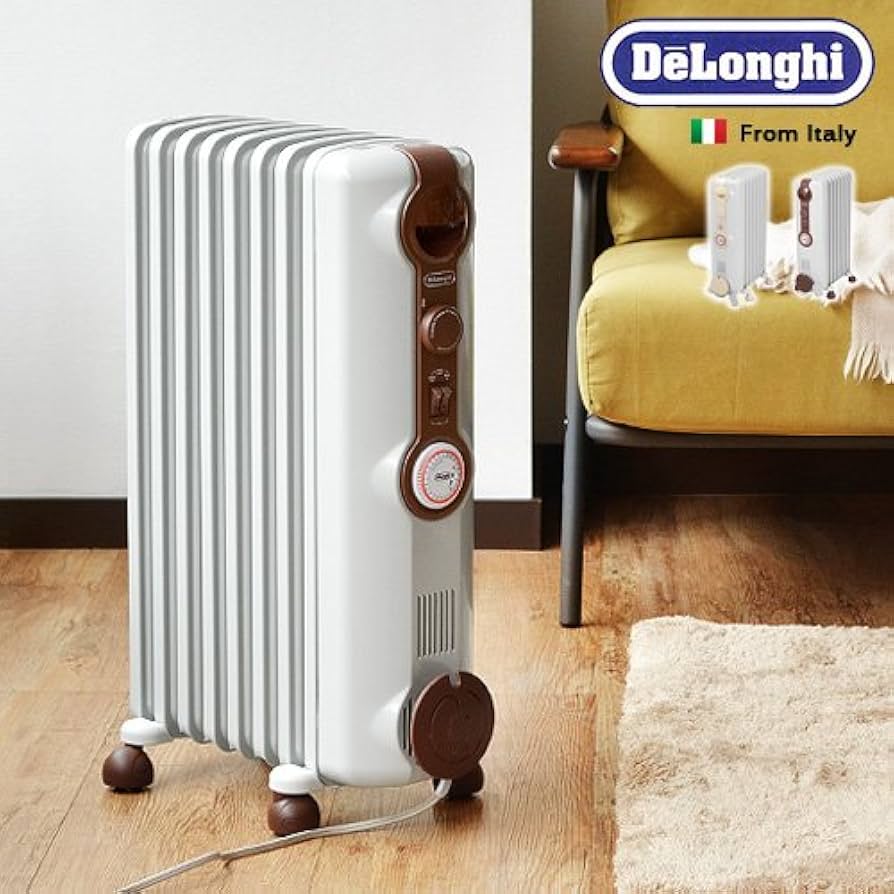 Amazon | DeLonghi (デロンギ) オイルヒーター [ ホワイト+ブラウン