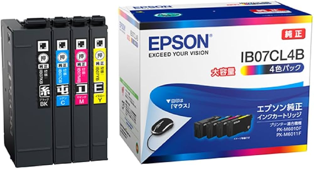 Amazon | エプソン 純正 インクカートリッジ IB07CL4B 4色パック 大