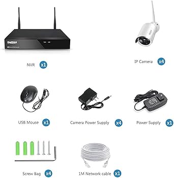 Amazon.co.jp: ワイヤレス 防犯カメラセット TMEZON 300万画素 8ch