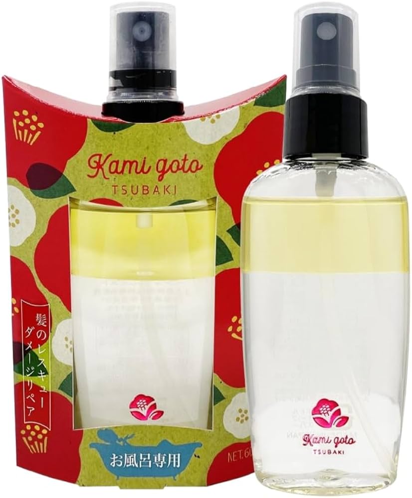 Amazon | 【お風呂専用】髪五島® ヘアオイルミスト 椿油（2層式