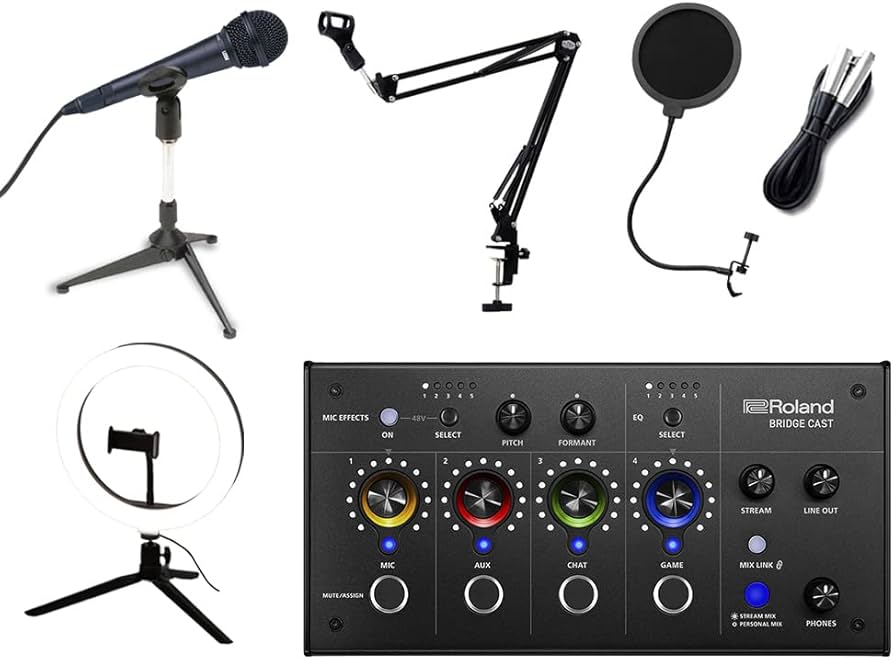 Amazon.co.jp: Roland BRIDGECAST + お手軽マイク + ライトセット PS5