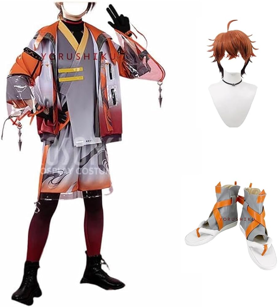Amazon.co.jp: [CAIQISS] 北見遊征 ウィッグ、靴付き コスプレ衣装 88