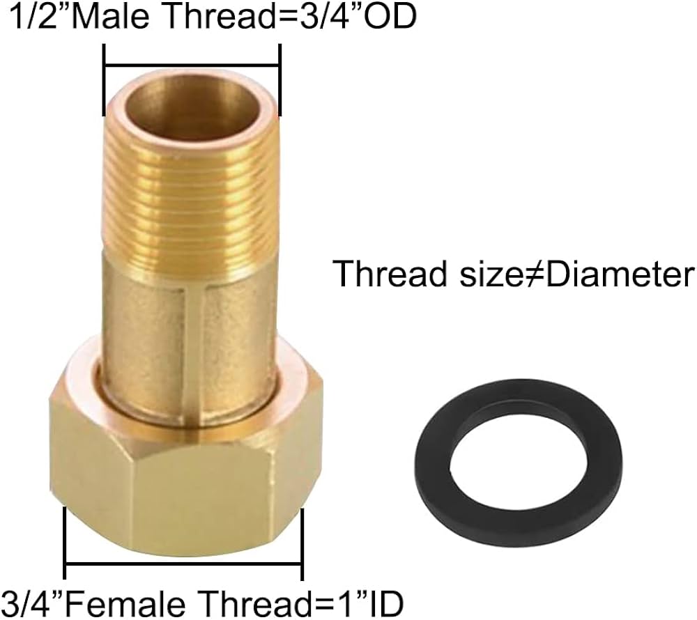 Amazon.co.jp: Joywayus 真鍮水道メーターパイプ継手 六角ニップル 1/2