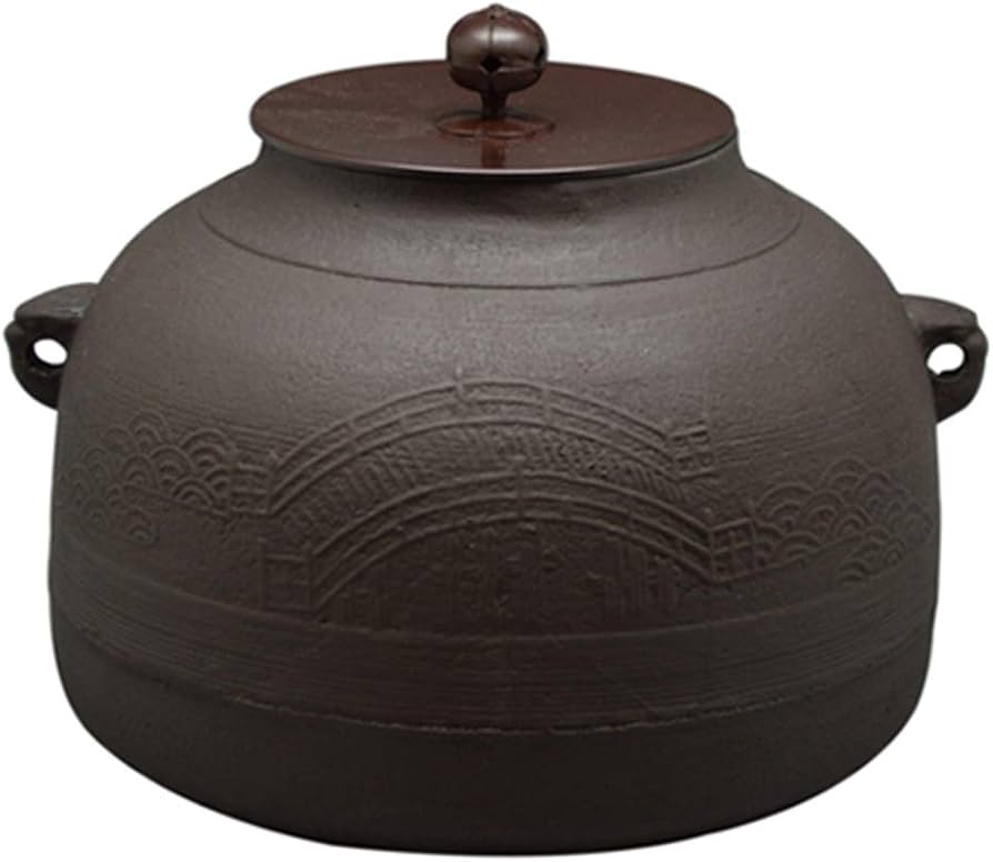 Amazon｜伊藤庄鋳造(Itousyouchuzou) 茶釜 茶色 サイズ:直径21.5x高さ