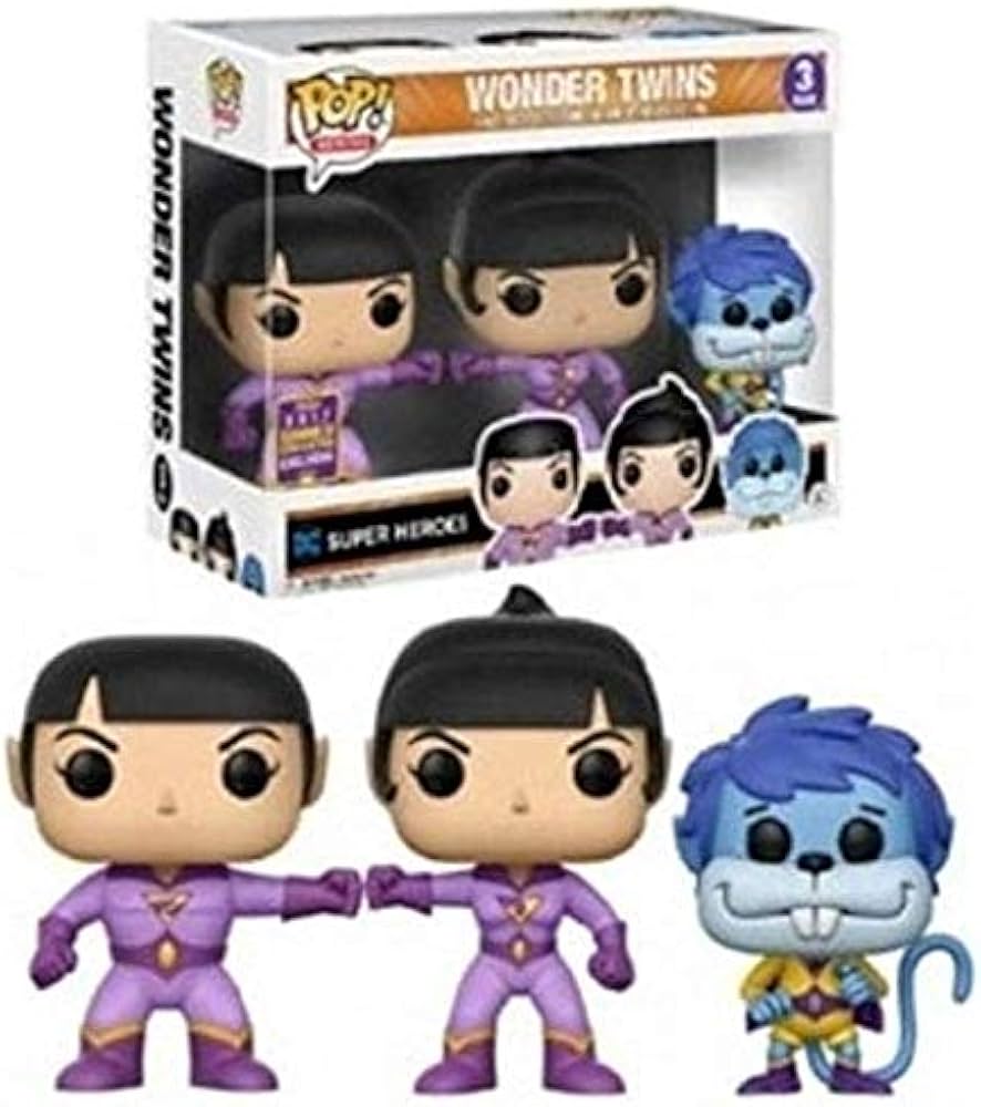 Amazon.com: Funko - Wonder Twins-Zan, Jayna & Gleek 3Pack-Sdcc