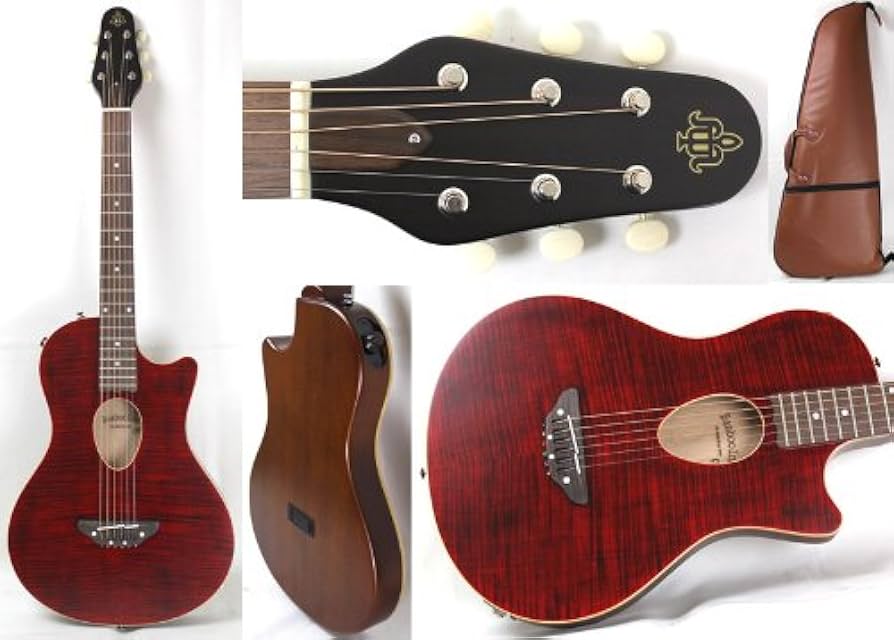 Amazon.co.jp: BambooInn BambooInn-CE See Thru Red フォーク弦タイプ