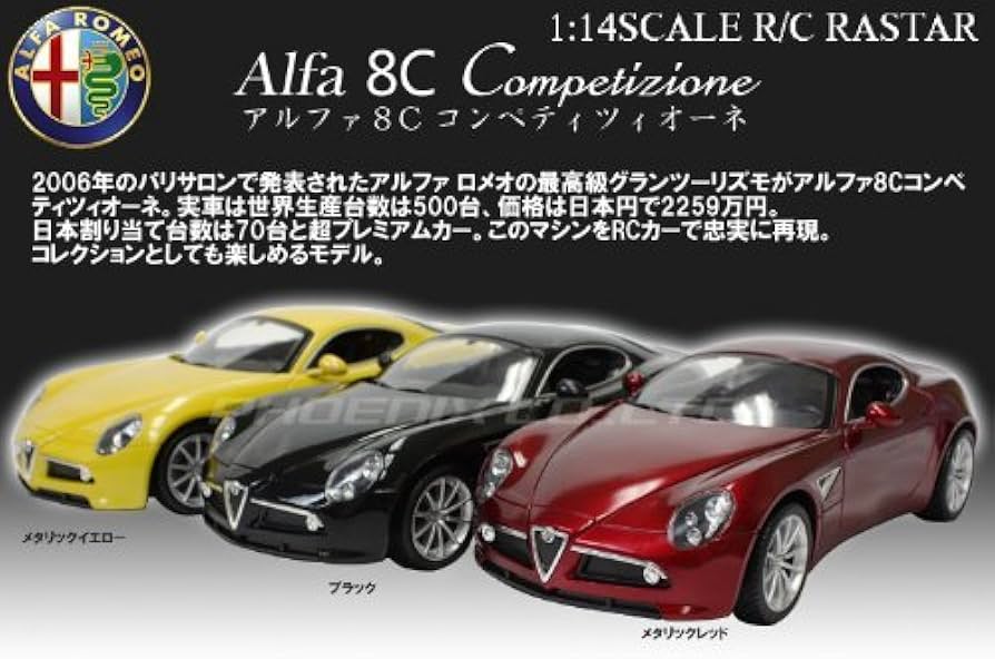 Amazon.co.jp: アルファロメオ ラジコン 1/14スケール アルファ 8C