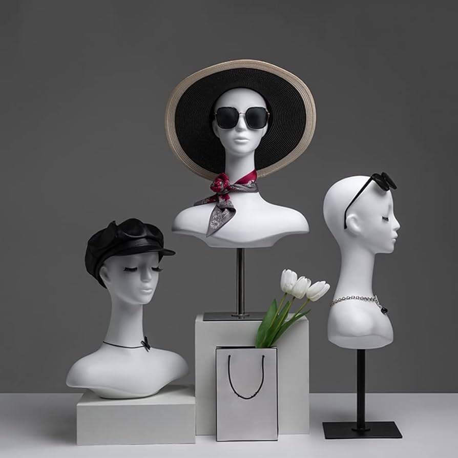 Amazon.co.jp: マネキンヘッド 白いプラスチック製の女性のマネキン