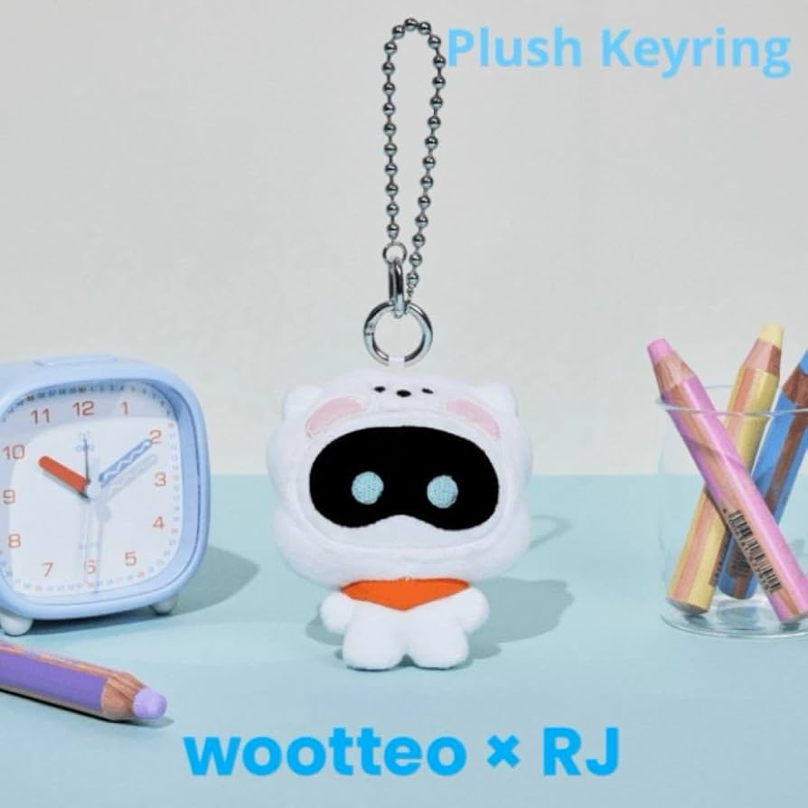 Amazon.co.jp: wootteo × RJ Plush Keyring white : ファッション