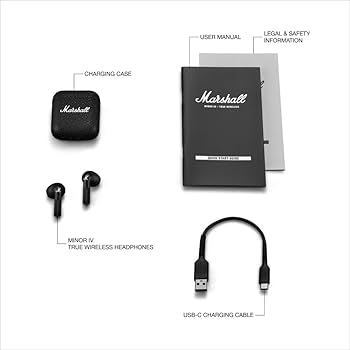 Amazon.co.jp: Marshall 完全ワイヤレスイヤホン Minor IV ブラック