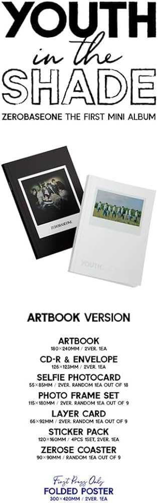 Amazon.com: ZEROBASEONE YOUTH in the SHADE 1st Mini Album CD+POB+