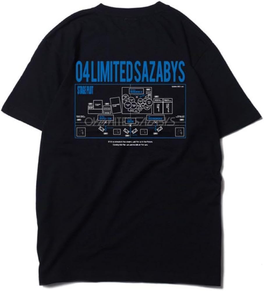 Amazon.co.jp: 04 Limited Sazabys フォーリミ プロット Tシャツ ver.2