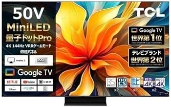 Amazon | TCL 50C79B [50型 地上・BS・CSデジタル 4K内蔵 miniLED量子