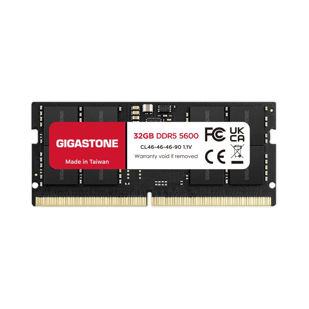 DDR5 RAM Laptop Only】 GIGASTONE 32GB DDR5 4800MHz PC5-38400 CL 40