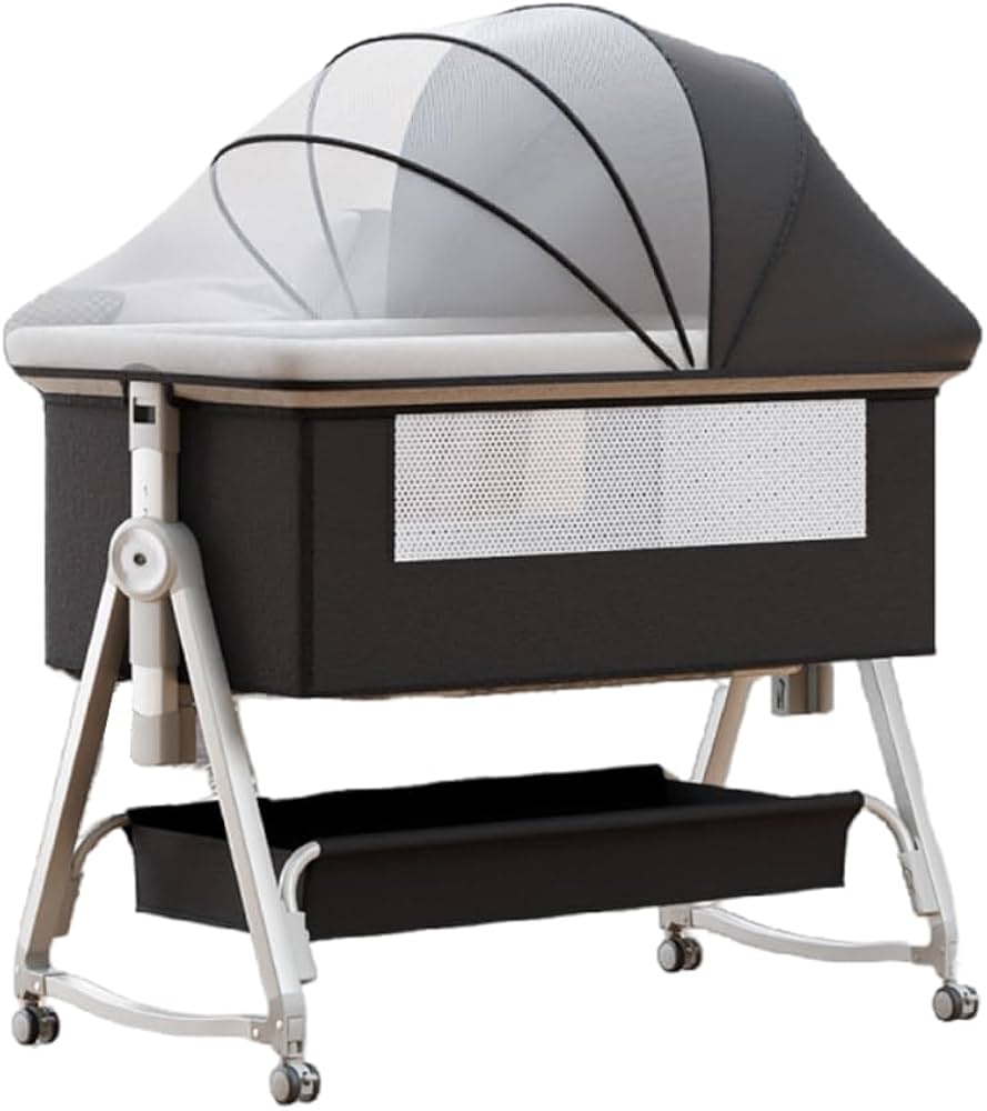 Amazon | ベビーベッド 多機能 添い寝ベッド 揺りかごに変身可能