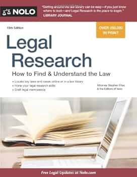 Amazon.com: Legal Research: How to Find & Understand the Law