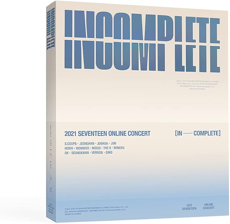 Amazon.co.jp | 2021 SEVENTEEN ONLINE CONCERT [IN-COMPLETE](Blu-ray