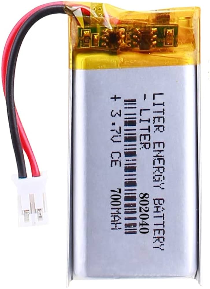 Amazon.com: Liter 3.7V 700mAh 802040 Lipo Battery Rechargeable