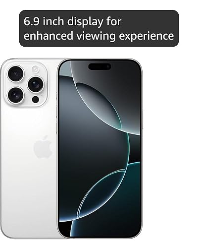 Amazon.com: Apple iPhone 16 Pro Max,美國版,256GB,白鈦- 解鎖(翻新