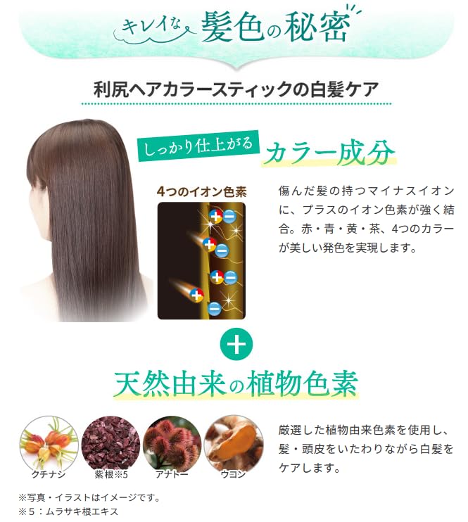 Amazon | Sastty[白髪用]利尻ヘアカラースティック（ダークブラウン
