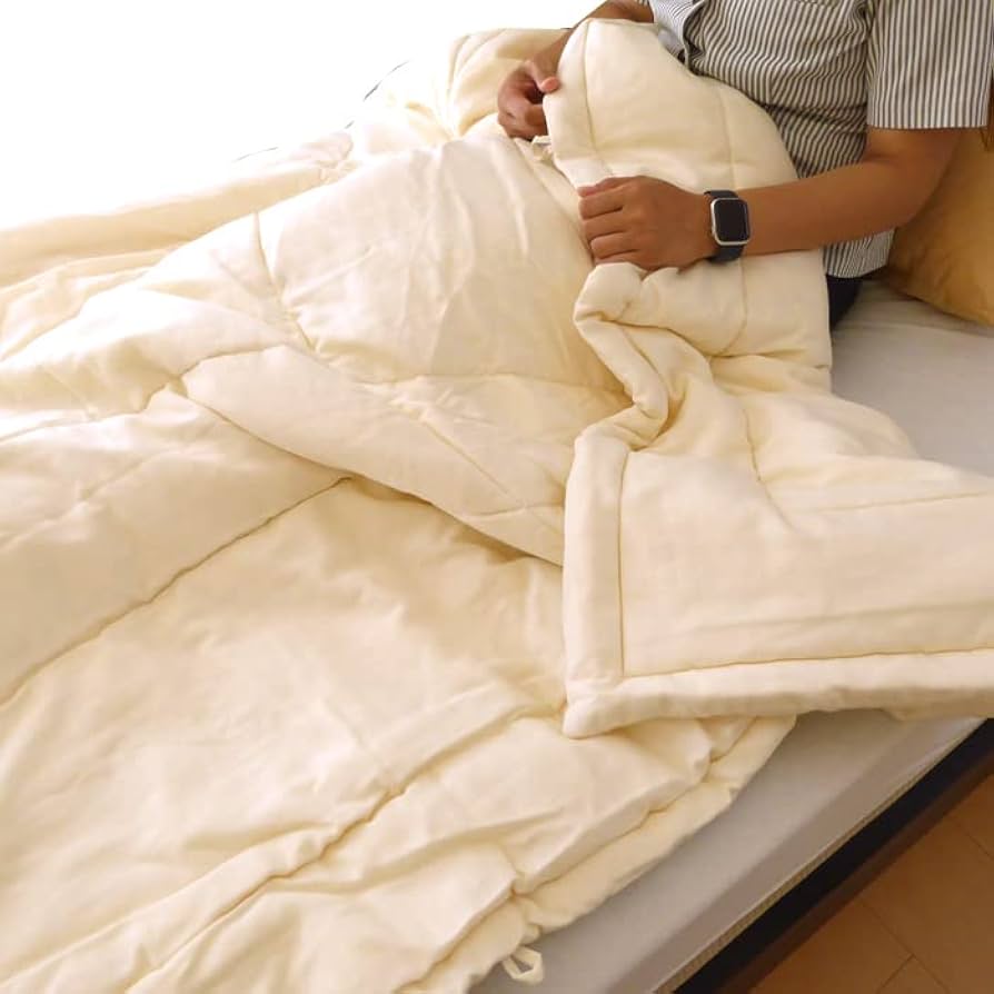 Amazon｜真綿布団 合い掛け布団 シングル 詰め物シルク100％ 1.0kg 綿