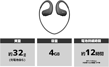 Amazon.co.jp: ソニー(SONY) ヘッドホン一体型ウォークマン Wシリーズ
