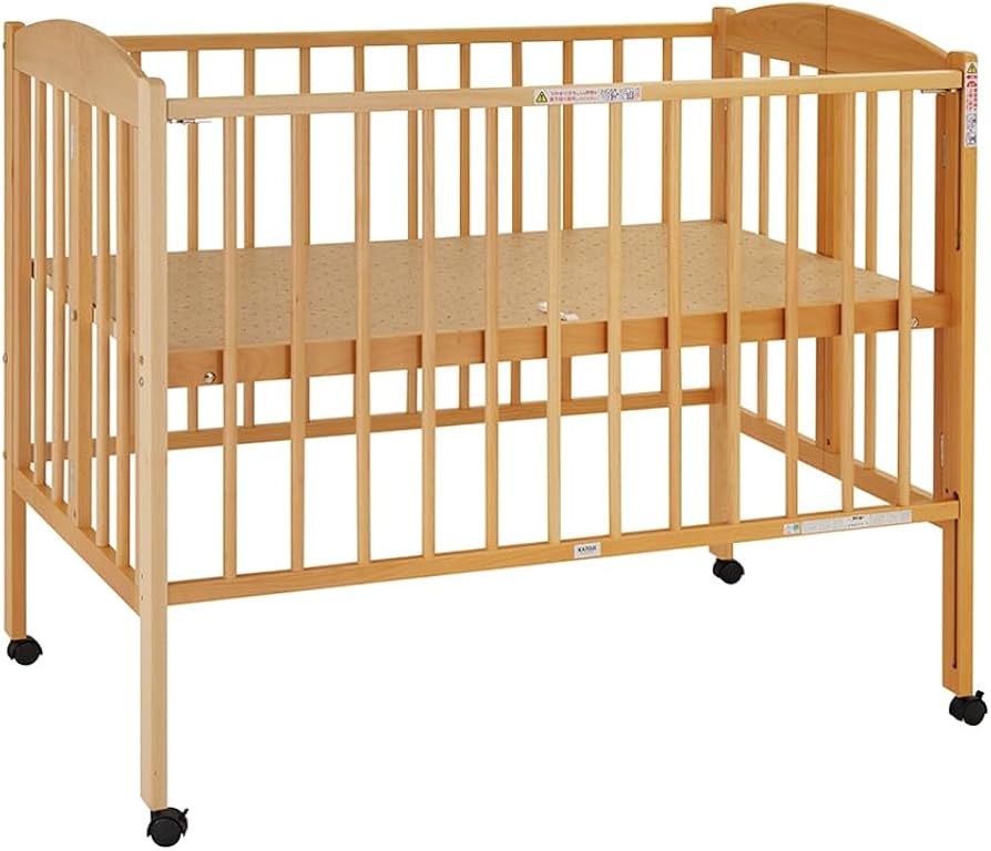 Amazon.co.jp: カトージ ベビーベッド 日本製 折りたたみ ハイタイプ