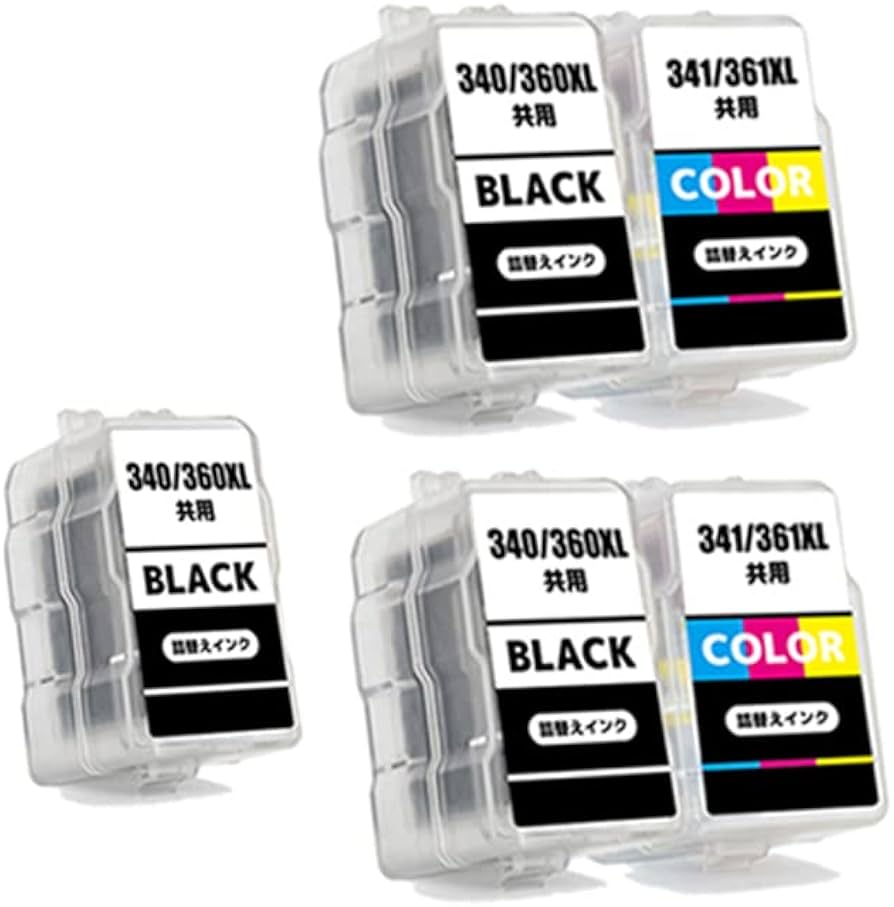 Amazon.co.jp: キャノン BC-360 BC-361 ブラック3個＋カラー2個