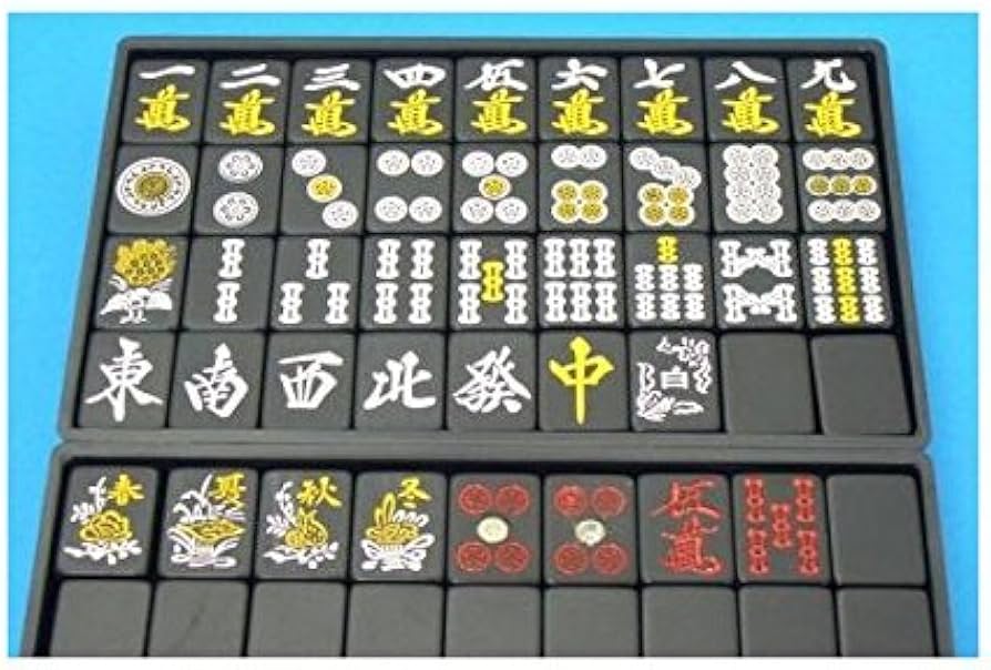 麻雀牌 黒 オールブラック 般若 麻雀牌 黒 オールブラック 般若