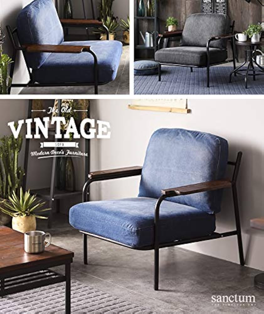 Amazon｜モダンデコ ソファー ソファ 【保証1年間】 1人掛け デニム