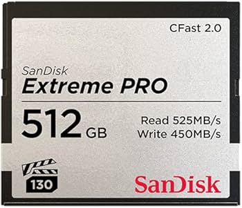 Amazon.com: SanDisk 512GB Extreme PRO CFast 2.0 Memory Card