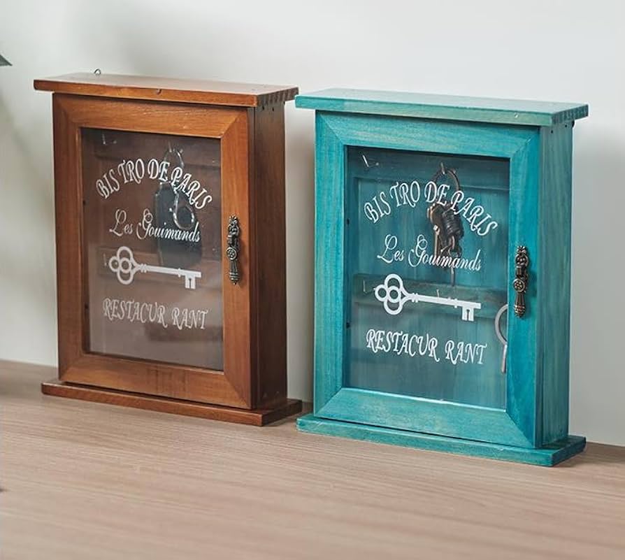 Amazon｜アンティーク 木製 キーケース 収納 小物 鍵 コレクション