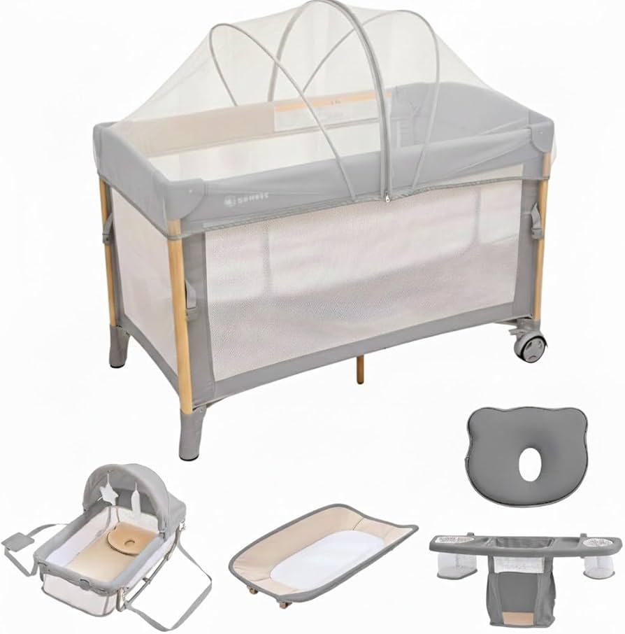 Amazon.co.jp: GU MODE ベビーベッド 多機能プレイヤード 長さ125cm