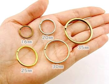 Amazon.co.jp: 2[ニ16] 60個入 二重リング 直径(外径)16mm 線幅1.3