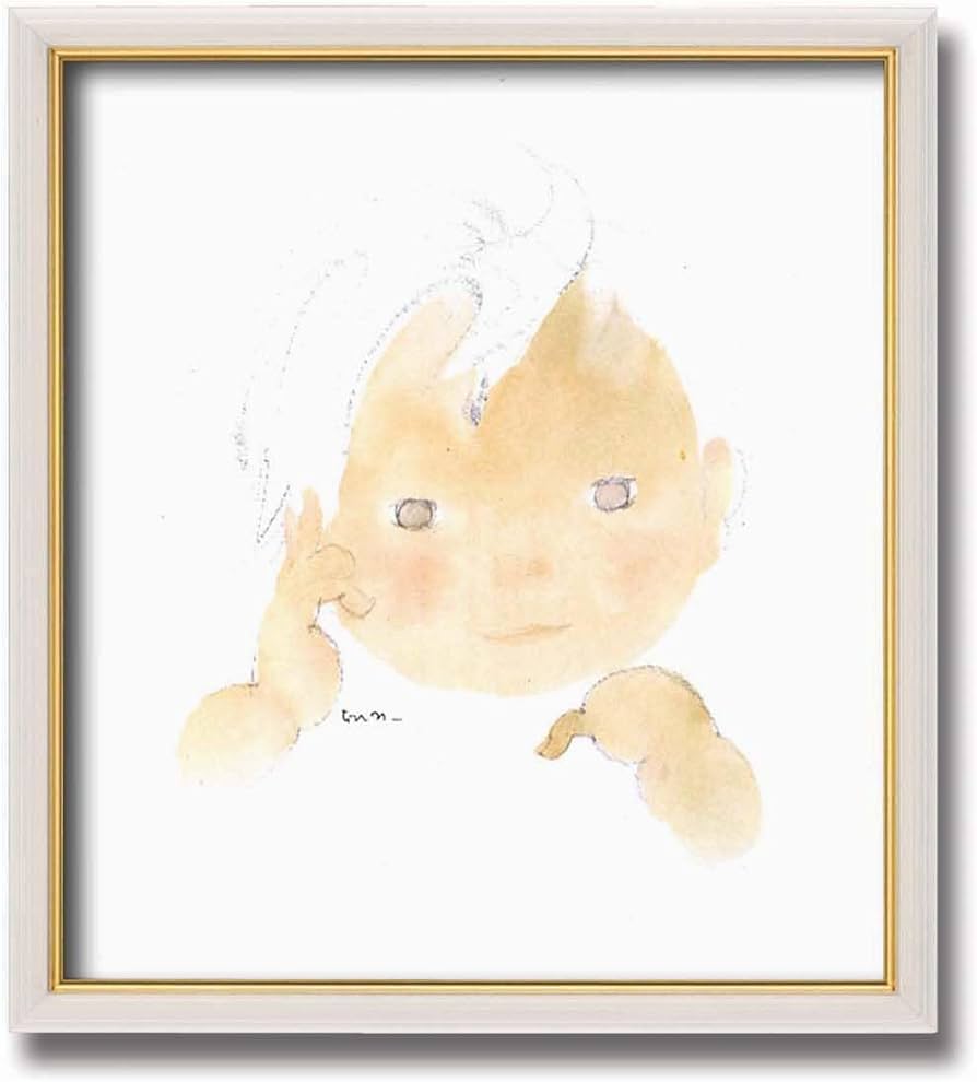Amazon.co.jp: 色紙絵 少女絵 子ども絵【いわさきちひろの世界】額装品