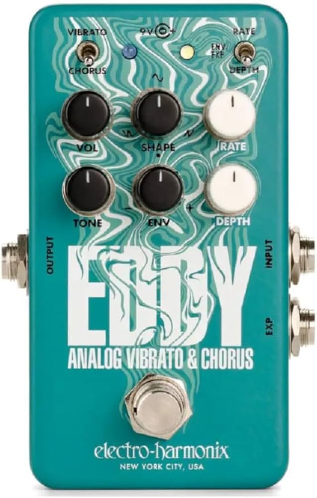 Amazon.com: Electro-Harmonix EHX Eddy Vibrato Chorus Guitar Effect