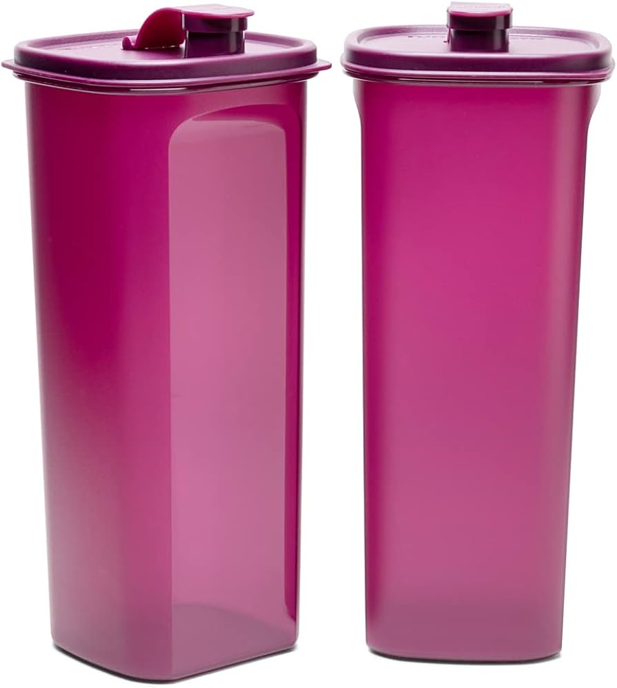Amazon.com: Tupperware Fridge Bottle Pitcher Slim Line 2l 2pc