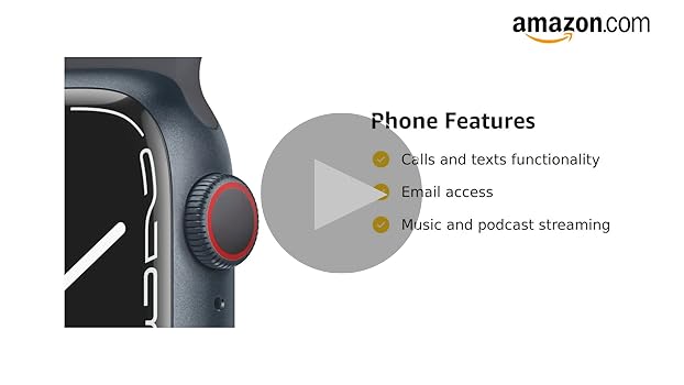 Amazon.com: Apple Watch Series 7 (GPS + Cellular, 41mm) Midnight