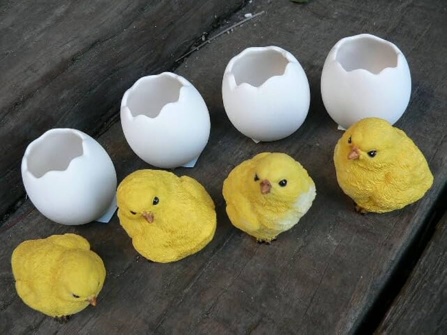 Amazon.co.jp: ひよこの置物『 たまごとひよこ 』8品セット 2036H