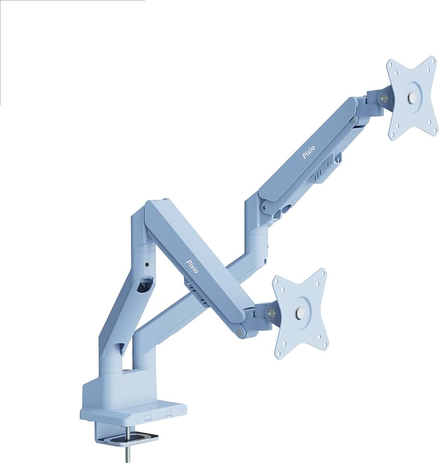 Amazon.co.jp: Pixio PS1D Wave Pastel Blue モニターアーム デュアル
