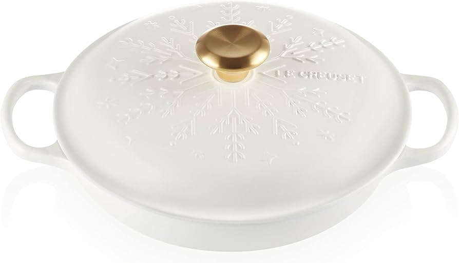 ルクルーゼ ビュッフェキャセロール 26cm ノエル スノーフレーク
