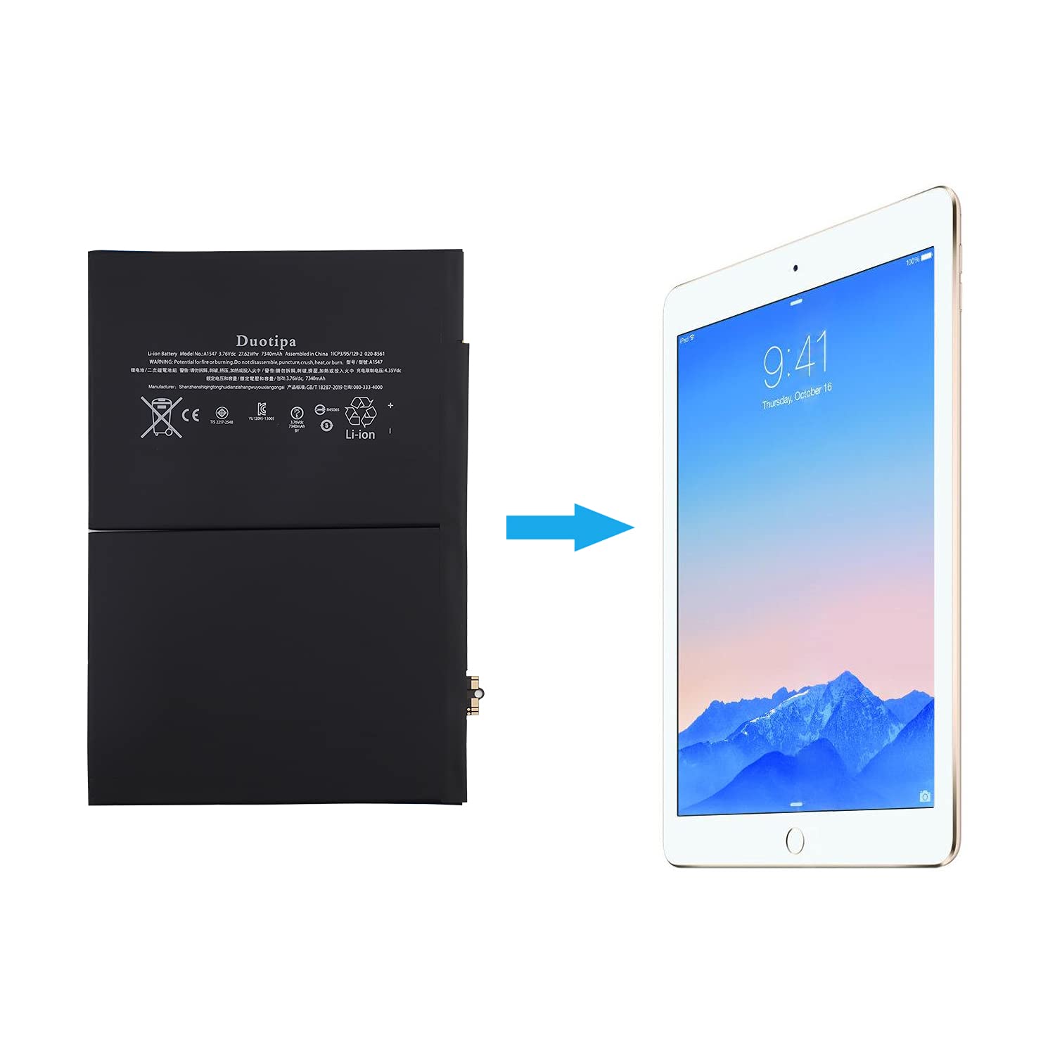 Amazon.com: Duotipa A1547 Compatible with Apple iPad Air 2/iPad 6